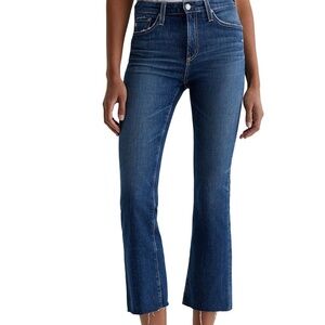 AG denim. ‘Alexis boot’ flared cropped jeans. High rise vintage fit. Sz 31R
